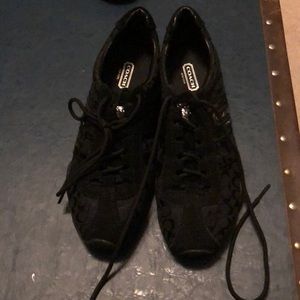 Black Coach sneakers